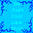 Pixelated blue background with cyan text repeating "Im Just Cool Like That" in four quadrants, framed by dark blue jagged border elements.