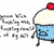 Animated pixel art of a cupcake character with blue wrapper, white frosting, and red cherry on top, transitioning from standing to screaming.