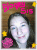 A vertical sequence of six images showing a person with long brown hair against a wooden background, with pink text and decorative elements.