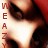 Pixelated static image of a close-up face with red text "WE ARE ZY" vertically aligned on the left side, featuring warm brown and red tones against a light background.