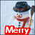 A four- shows a snowman, Christmas ornament, red bow, and candy cane heart with overlaid text fragments