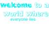 A static image displays repeated text phrases in cyan and pink on a white background, with some words highlighted in pink.
