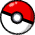 Nine circular icons arranged in a , each depicting variations of the red and white Poké Ball symbol with black outlines