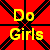 A static 50x50 pixel buddy icon with bold yellow text on a red background featuring black zigzag lines forming diamond shapes.