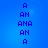 Blue background with vertical pixelated text repeating 'A', 'AN', 'ANA' in alternating patterns across two