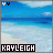 Two side-by-side pixelated beach scenes with blue sky and water, each displaying 'KAYLEIGH' text at the bottom; top-left corner shows a white 'Y' next to a black 'Y' in left frame, reversed in right frame.