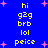 Blue background with yellow text and pink star shapes, displaying repeated phrases in a with subtle animation changes