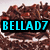 A four- displays chocolate, a strawberry, and a person with text overlays reading BELLAD7 LOVES CHOCOLATE!