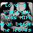 Pixelated cyan text overlays a grayscale anime-style couple in embrace on black background, with partial phrases about missing someone.