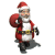 Animated Santa Claus contact sheet with six frames showing walking motion and sack carry, rendered in low-resolution pixel art style on transparent background.