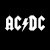 Black background with white pixelated text displaying multiple rock band names in a 2x2 grid layout.