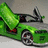 Green BMW M3 car with open doors on a light background, text 'BMW' and 'M3' in green pixelated font.