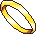 identical golden rings with a metallic sheen on a gray background, arranged in five and six