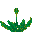 Pixelated flower animation showing growth stages from bud to seed head with color shifts from yellow to white and floating seed particles.