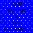 Blue background with white dots and black pixelated text reading "OMG my rain is wet!! [InsideR]" repeated twice in a
