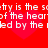 Red background with two overlapping pink hearts and repeated white pixelated text reading 'ity is the sety is the of the hear of the heart led by the led by the' in two horizontal