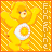 Animated Care Bear icon with yellow bear running on orange striped background, showing frame-by-frame motion across 25 sampled frames in a contact sheet layout.