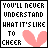 Pixelated text reads "YOU'LL NEVER UNDERSTAND WHAT IT'S LIKE TO CHEER" above a broken pink heart on white background.