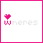 Pixelated pink heart above text 'wheres' on white background with magenta border; repeated