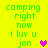 Green pixelated text on bright yellow background with two heart icons, one purple and one pink.