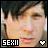 Six-frame contact sheet of a pixelated animated icon showing a person's face with changing heart symbols and text, arranged in 3x2 grid on gray background.