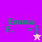 Green text 'Emma F. = ]' on purple and pink backgrounds with a small star icon changing color between frames.