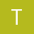 A white capital letter T centered on a solid olive-green background with subtle shadowing beneath the horizontal bar.