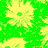 Animated contact sheet of a 4x4 grid showing sequential frames from an animated icon with green and yellow floral background and partially visible blue text.