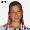 nine pixelated images showing a person in various poses and text overlays, with animation changes in expression and background