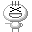 Two side-by-side pixel art frames of a cartoon character with X eyes and an open mouth, showing slight pose differences between the left and right versions.