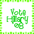 Green pixelated text 'Vote Hillary 88' arranged in a with green square border on white background