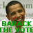 A pixelated image of a smiling person with short dark hair, overlaid with green text reading "BARACK OBAMA THE VOTE WEIGHT" and "BARACK SOLID" across two sections.