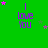 Green background with purple text 'I love You' and scattered pink/purple stars in a pattern