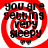 Red and white spiral background with black text reading "you are getting very sleepy" and two small chevron symbols at the bottom.