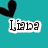 Teal background with four black heart shapes and the name 'Linda' in pixelated text.