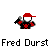 Pixelated character with red cap and black-red outfit holding gray object, repeated in two on light gray background