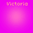 Four identical pink gradient each display the word 'Victoria' in pixelated orange text at the top
