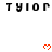 Pixelated text "TYIOR" repeats across three with red heart symbols above each , partially obscured by a gray rectangle in the bottom-right corner