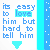 Pixelated text and heart symbols in blue tones on white background with vertical light-blue borders.