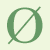 four vertical with alternating light green and dark green backgrounds, each containing identical circular symbols crossed by diagonal lines