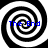 Four identical black-and-white spiral patterns arranged in a , each containing blue text reading "The End"