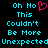 Pixelated cyan text on black background with a pink heart symbol replacing 'Oh No' in the top-left corner.