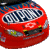 Animated contact sheet of a red race car icon with yellow number 24, showing frame-by-frame changes in the car's hood and background elements.