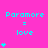 Cyan text 'Paramore = love' on bright pink background with cyan heart symbols in varying quantities per section.