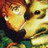 Pixelated static image of two anime-style characters in close proximity with warm color palette and visible dithering.
