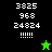 A split-screen animation shows two versions of a green and black pixelated display with numbers and exclamation marks, where the green star icon alternates between green and black.