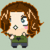 Pixel art character with brown curly hair, blue eyes, and pink cheeks in green shirt and dark pants, shown in four sequential poses with subtle facial and hand movements.