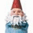 Pixelated gnome with red hat and white beard appears on left, while red text on black background reads 'i have somethin to tell you' above 'come closer come closer come' below.