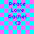 Pixelated text and heart symbol on a cyan-pink checkered background with visible lines