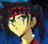 Pixelated anime-style character portraits with text elements on white backgrounds, arranged in a